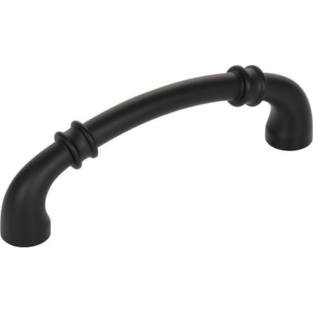 Jeffrey Alexander 96 mm Center-to-Center Matte Black Marie Cabinet Pull 445-96MB